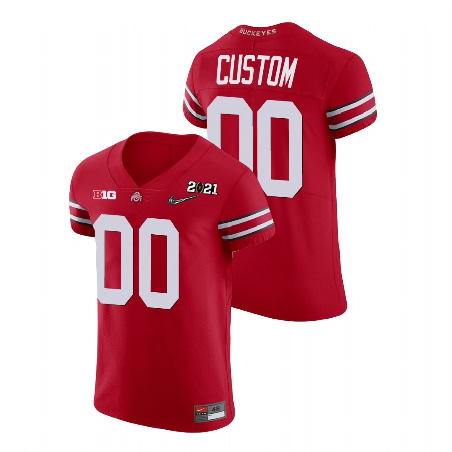 Ohio State Buckeyes Men's NCAA Custom #00 Scarlet Champions 2021 National Playoff College Football Jersey JQT8549GH